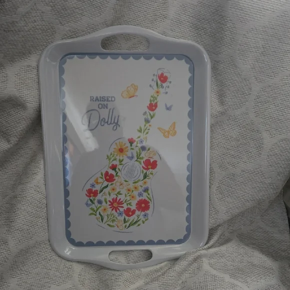 Raised on Dolly Floral Serving Tray AND Picture Frame - Picture 1 of 13